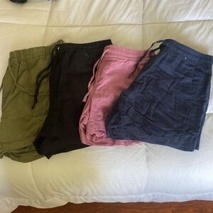 Four linen shorts! Gap, old navy, and H&M!